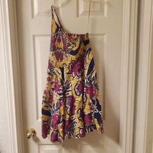 Urban Outfitters One Shoulder Floral Dress
